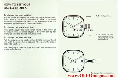 omega setting time and date.